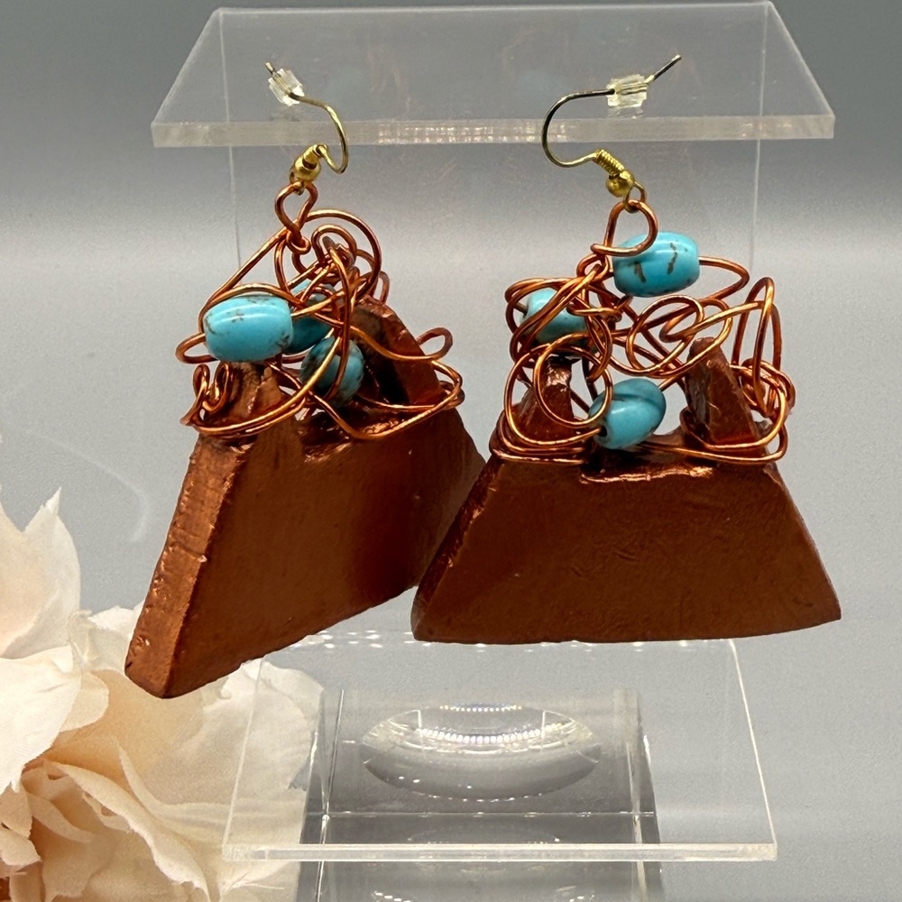 Runway Vintage Abstract Aluminum Wire Earrings
